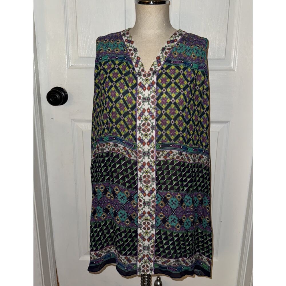Anthropologie Tanvi Kedia Lena Indian Sleeveless Tunic Size M‎ Rayon